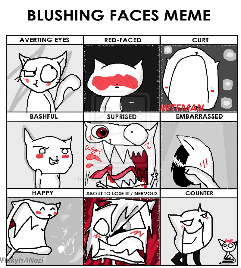 Blushing Face Meme by FlakyIsANazi on Deviant. helpful non helpful. 