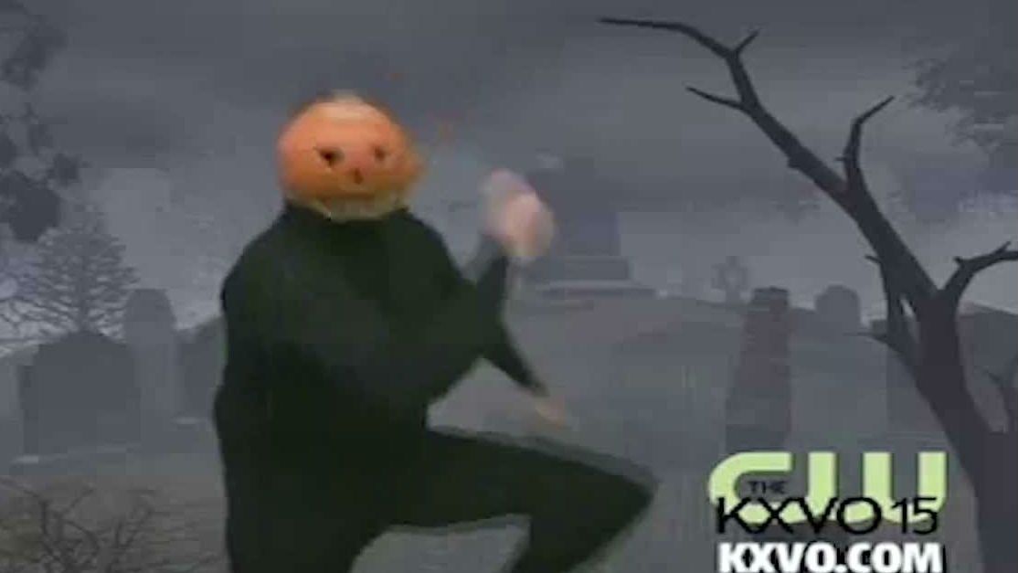 Dancing pumpkin man. 