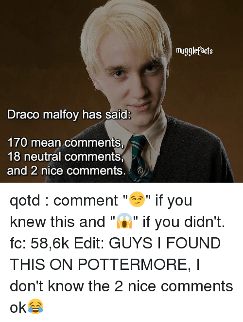 25, Best Memes About Draco Malfoy, Draco Malfoy Memes. helpful non helpful....
