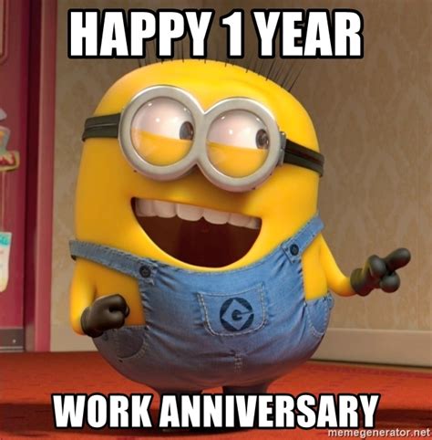 Work Anniversary Meme 1 Year Wishing someone a happy work anniversary is so relevant and meaningful. work anniversary meme 1 year