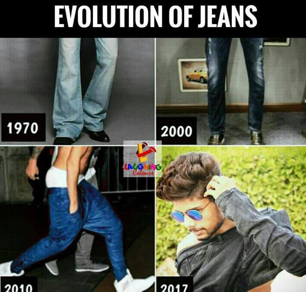 Evolution of Jeans funny meme 2000 to 2017, Memes. helpful non helpful. jil...
