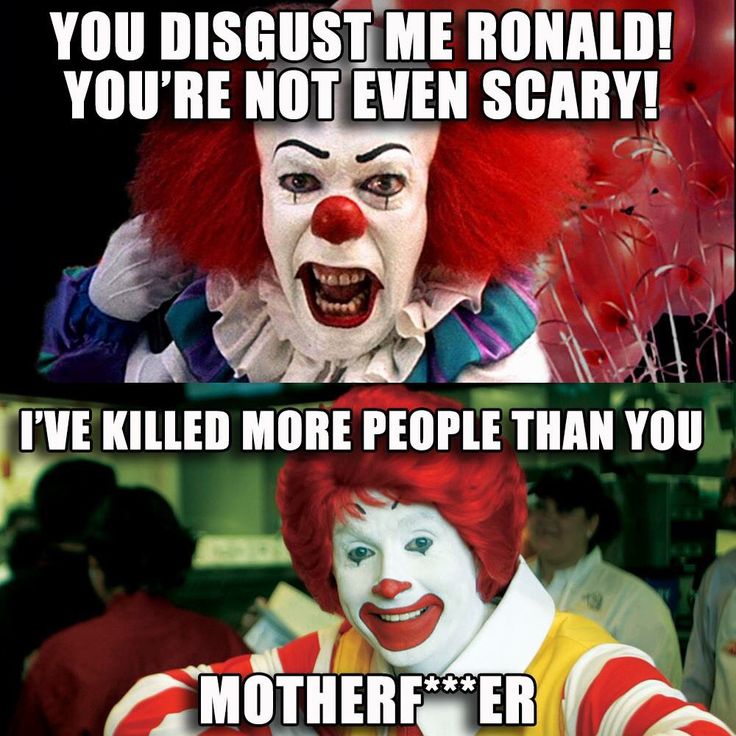 Ronald McDonald McDonalds scary clown meme, Favourite. 
