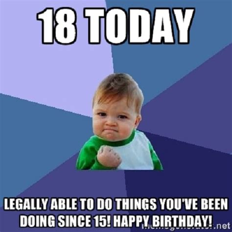 Happy 18th birthday Memes