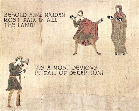 Old Tapestry Memes The original bayeux tapestry is a huge embroidered panel illustrating the battle of hastings and other historical scenes modern pop cultural references and internet memes make great tapestries. old tapestry memes