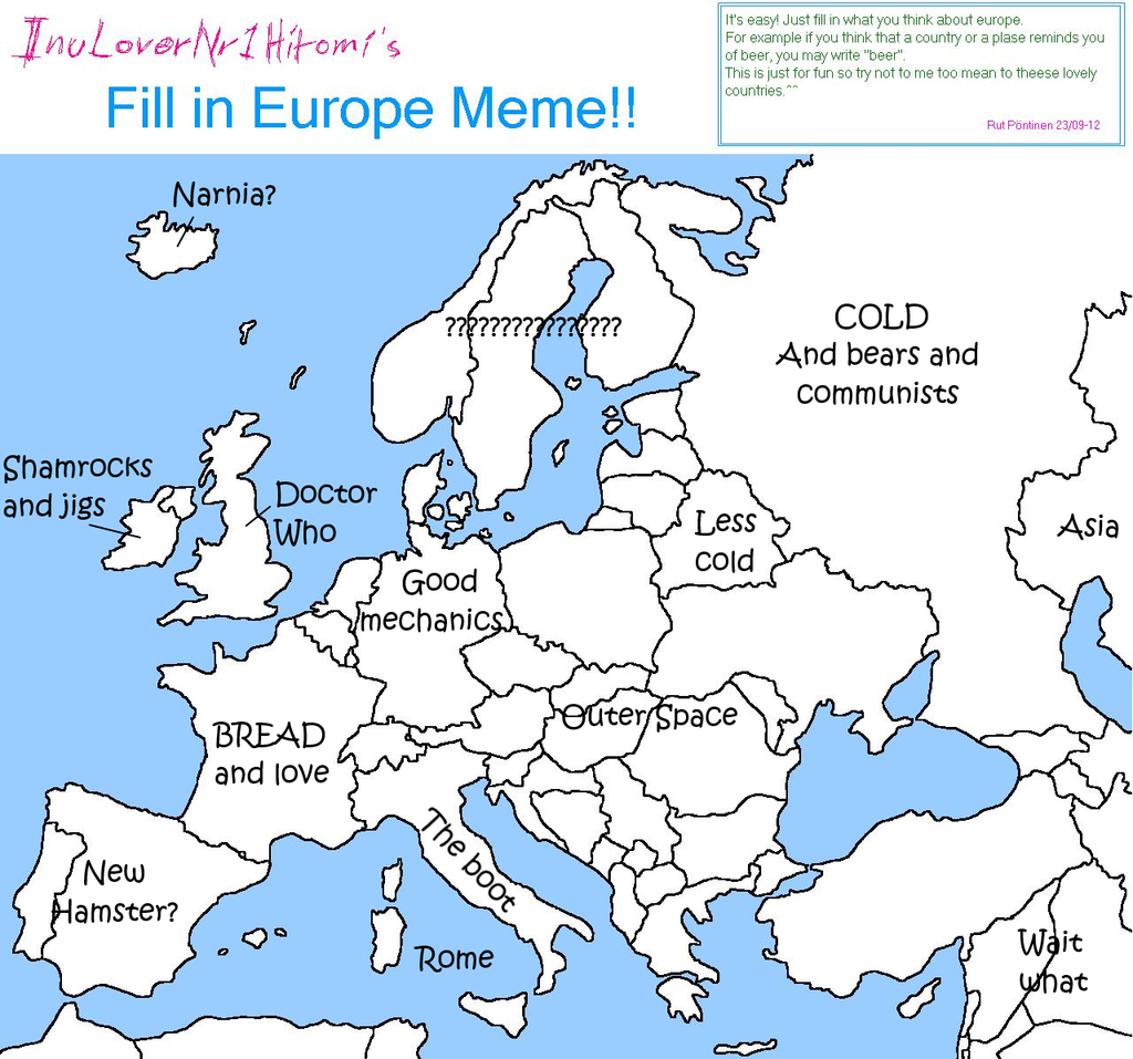 Fill In Europe Meme by LadyDeliz on Deviant. ladydeliz.deviantart.com. help...