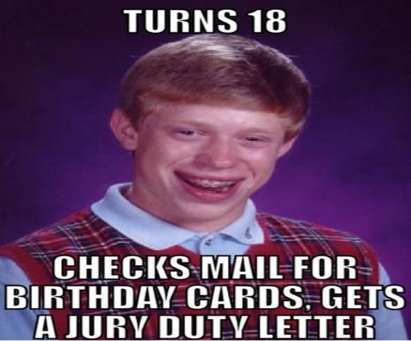 Jury Duty, Funny 18th Birthday Meme, Gift & P, y ideas. helpful non hel...