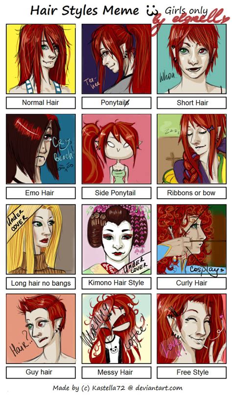 Johannah Hair Styles Meme by ElGrell on Deviant. elgrell.deviantart.com. 